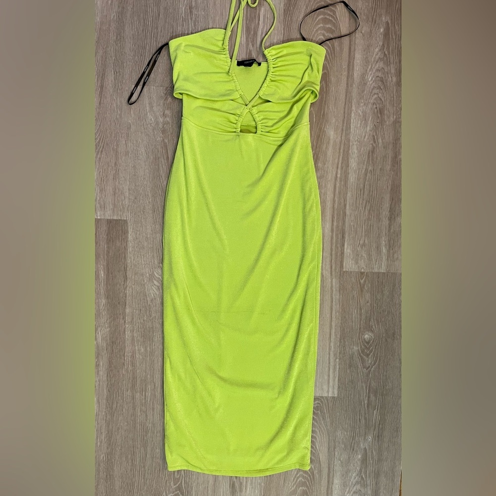Forever 21 Neon Green Midi Dress